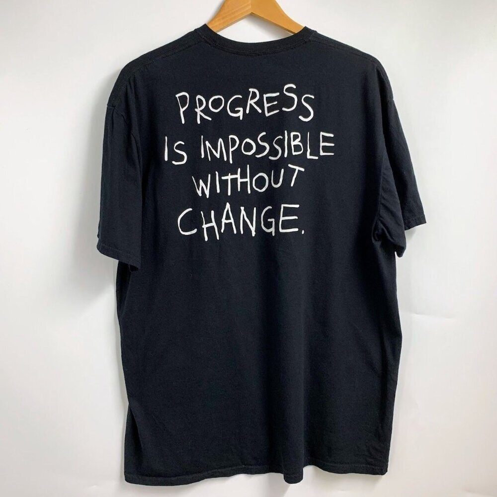 Believe Adults Progress Is Impossible Without Change Short Sleeve Shirt SZ 2XL